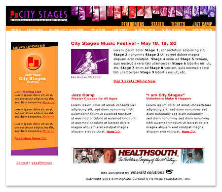 City Stages Home Page